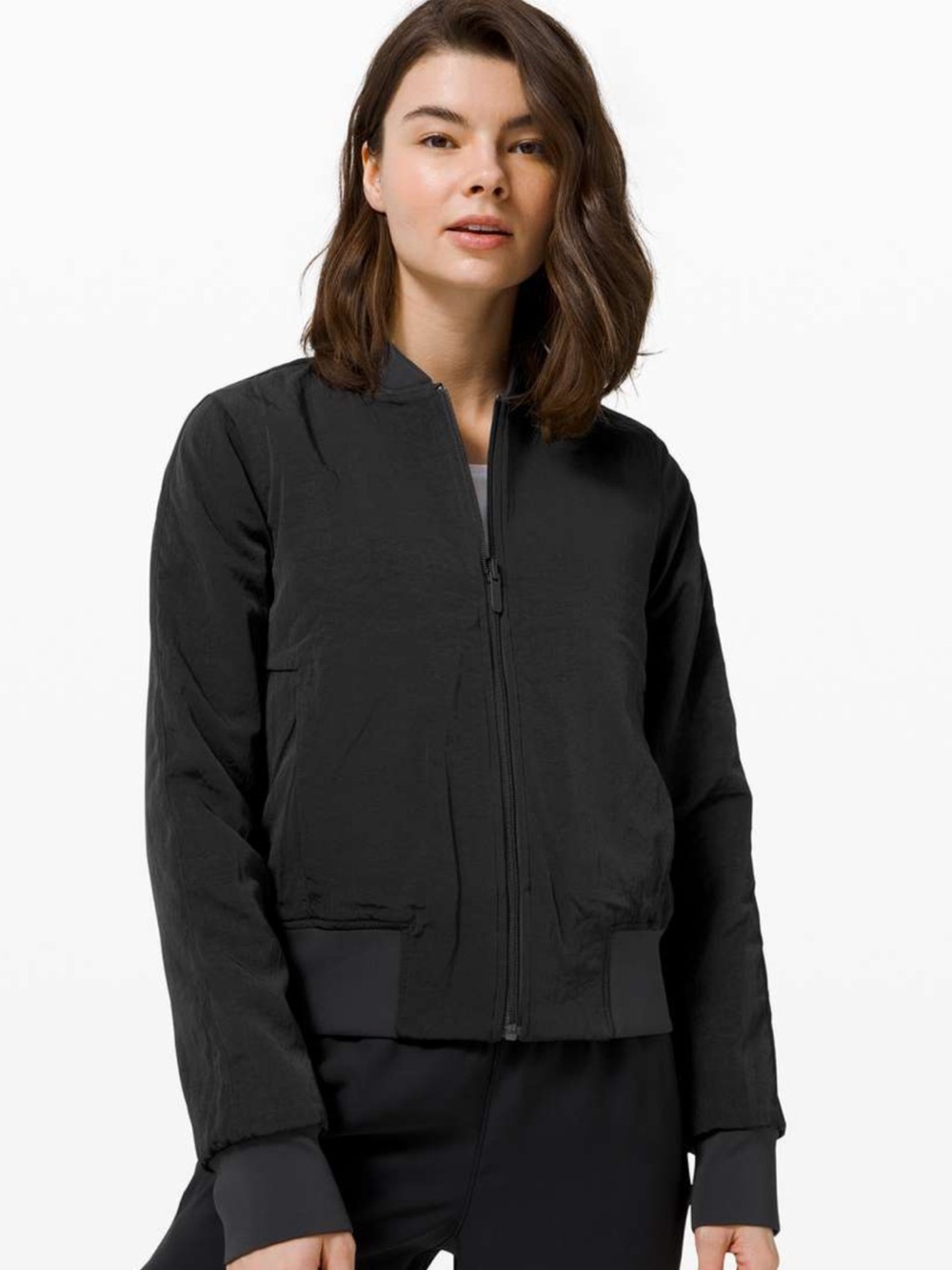 Lululemon Serene Travel Bomber Black REVERSIBLE 6 MINT